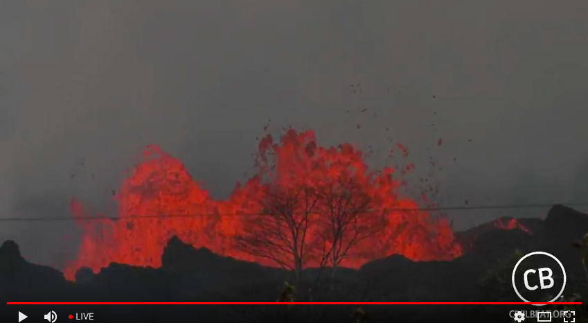 Live streaming video footage of the 2018 Kilauea eruption